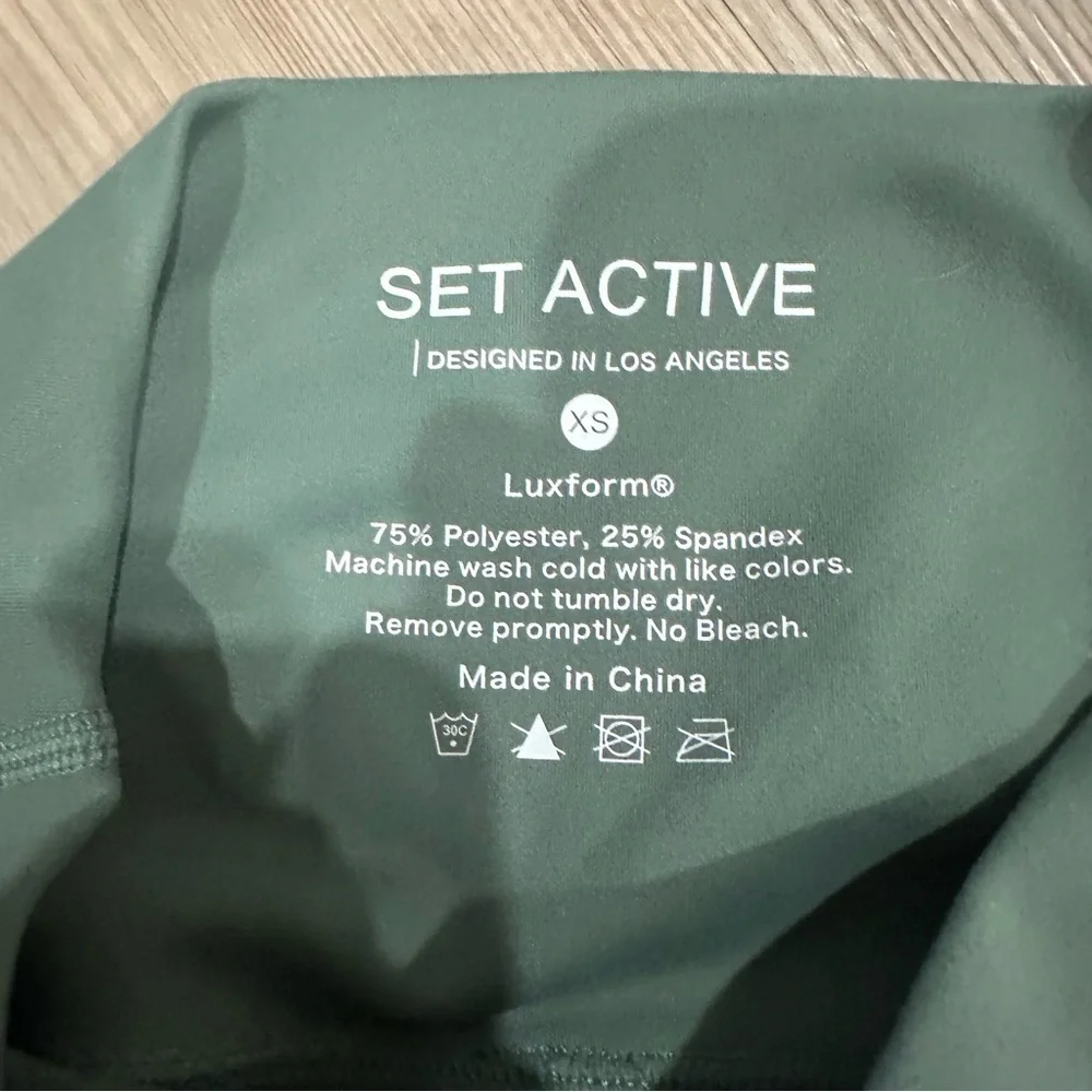 Set Active women’s luxform logo leggings size XS green blue athletic pants - Picture 5 of 7